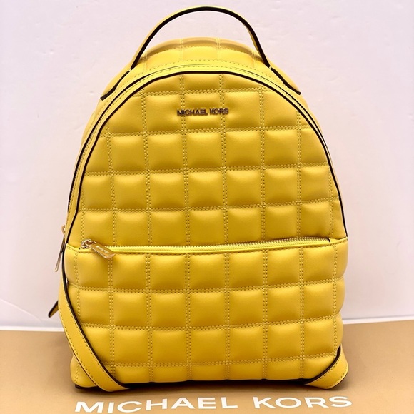 Michael Kors Vibrant Yellow Quilted Backpack main image 8
